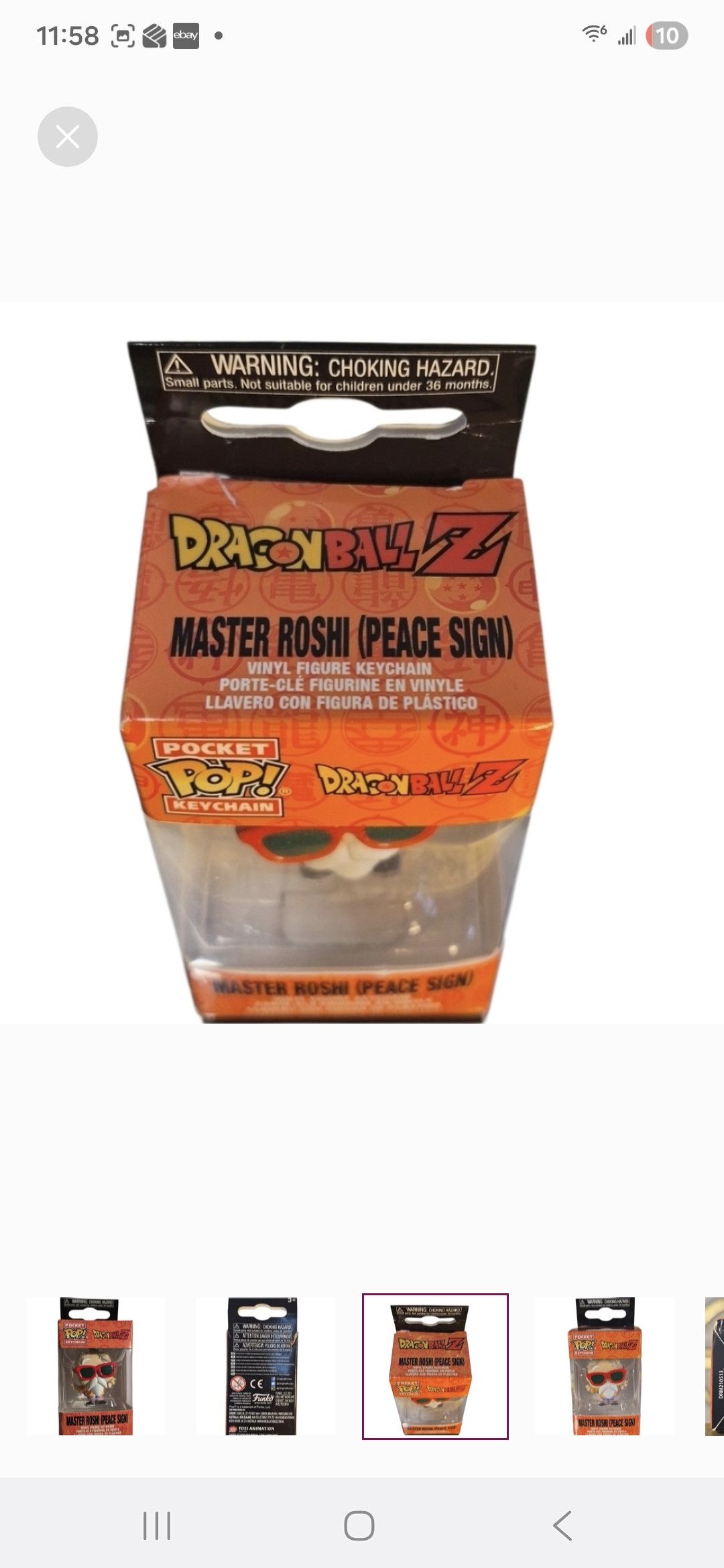 Other Funko × Dragon Ball Z Master Roshi Pocket POP Keychain Size ONE SIZE - 3 Thumbnail