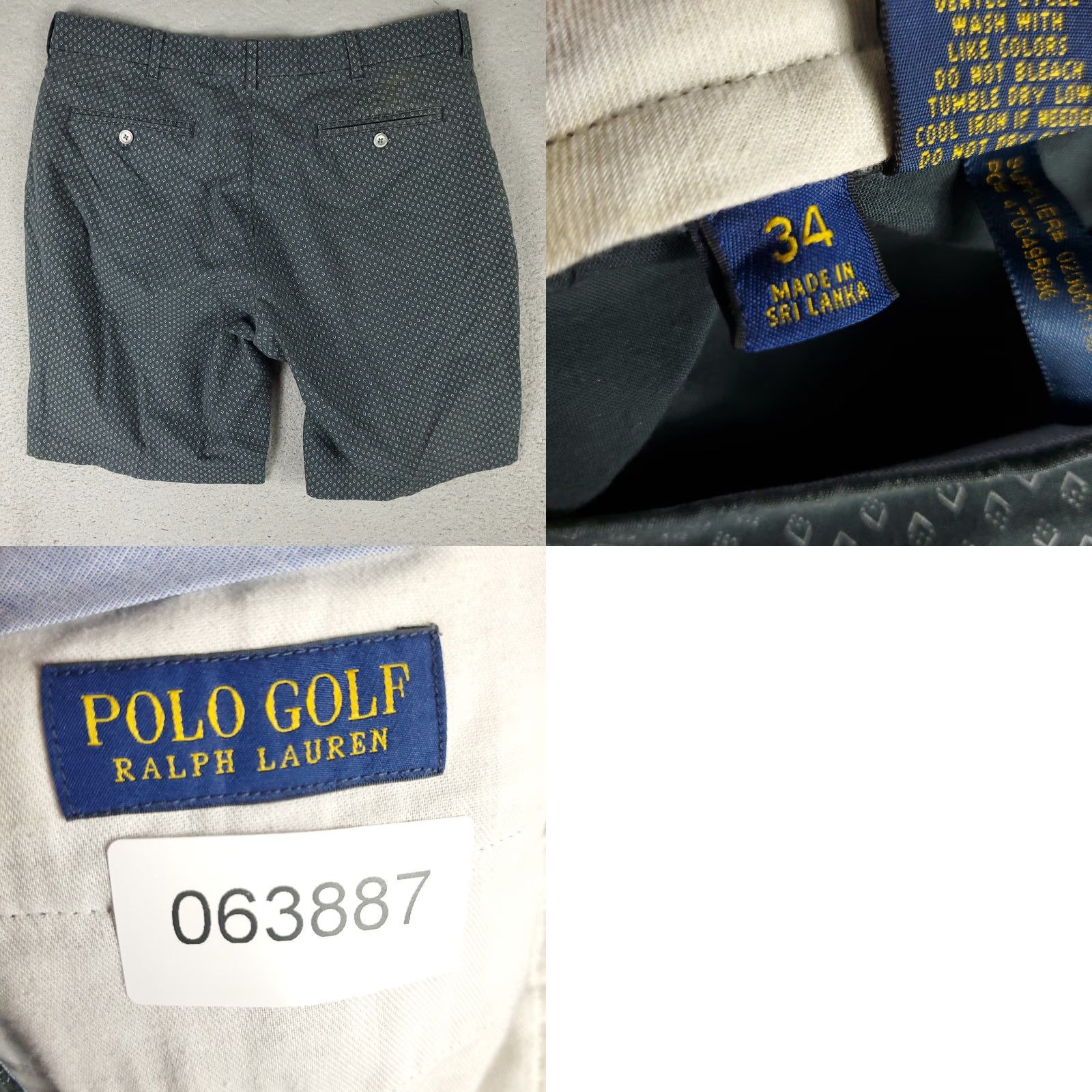 Ralph Lauren Ralph Lauren Chino Shorts Mens 34 Blue Gray Geometric Flat Front Casual Size US 34 / EU 50 - 8 Thumbnail