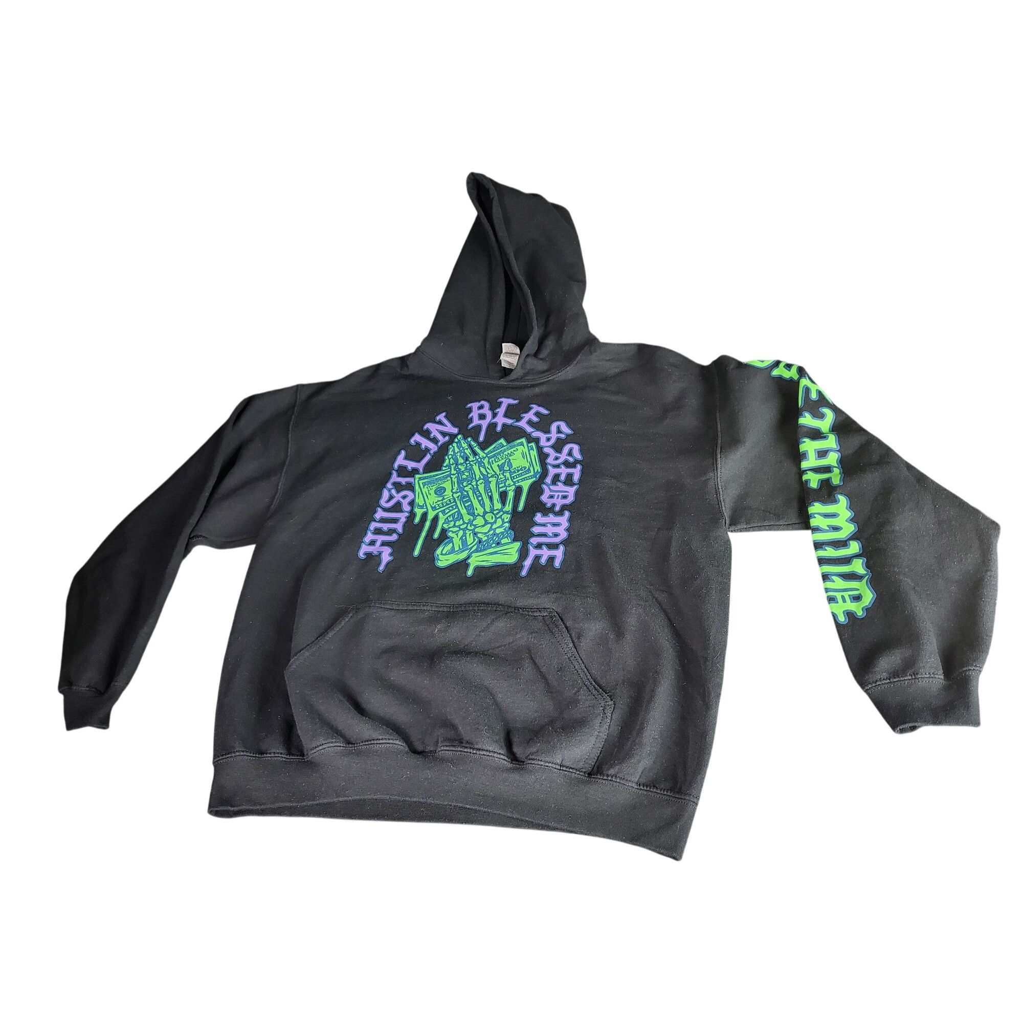 Gildan Hustlin Bleesed Me Gildan Heavy Blend Hoodie Men Sz L Out Th Size US L / EU 52-54 / 3 - 1 Thumbnail