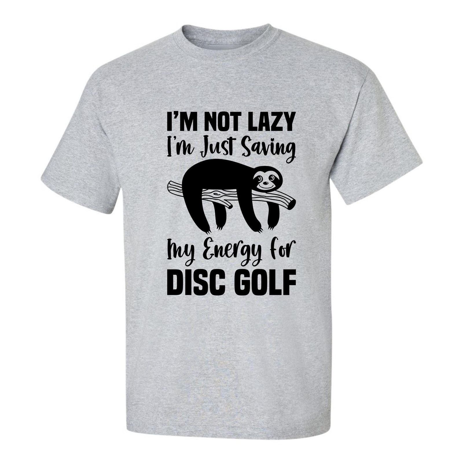 Gildan Disc Golf Shirt LAZY SLOTH Mens Graphic T Shirt Size US L / EU 52-54 / 3 - 1 Thumbnail