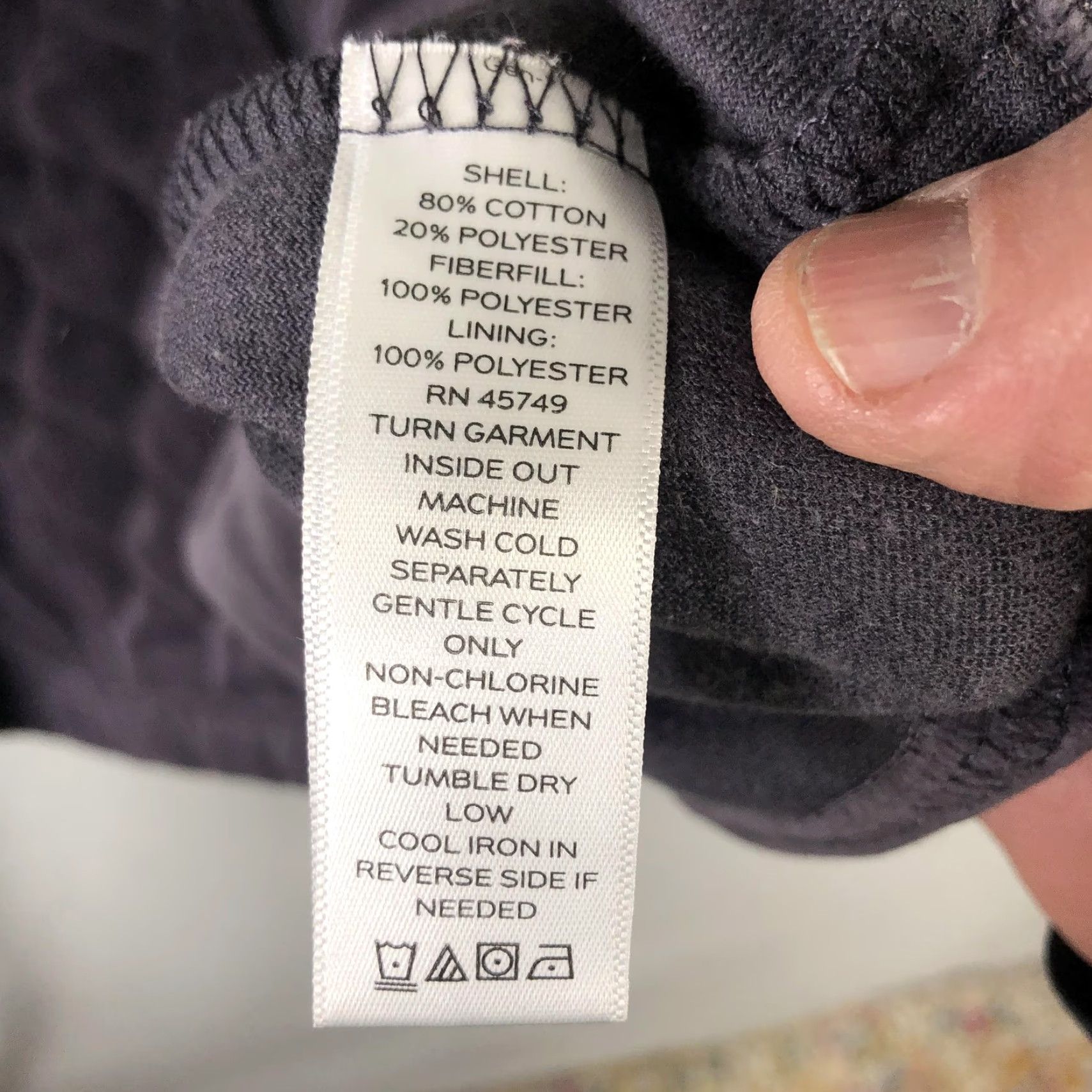Denim & Co. Denim & Company Jacket Womens 1X Petite Gray Quilted Velour Soft Zip Front Collared Lined Insulated Pockets Size XL / US 12-14 / IT 48-50 - 6 Thumbnail