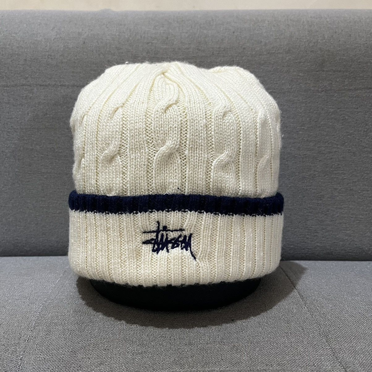 Stussy 90's Stussy Cable Knit Beanie Size ONE SIZE - 1 Thumbnail