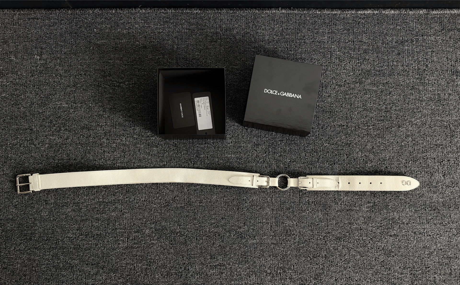 Dolce & Gabbana Dolce&Gabbana White Leather Belt Size ONE SIZE - 1 Thumbnail