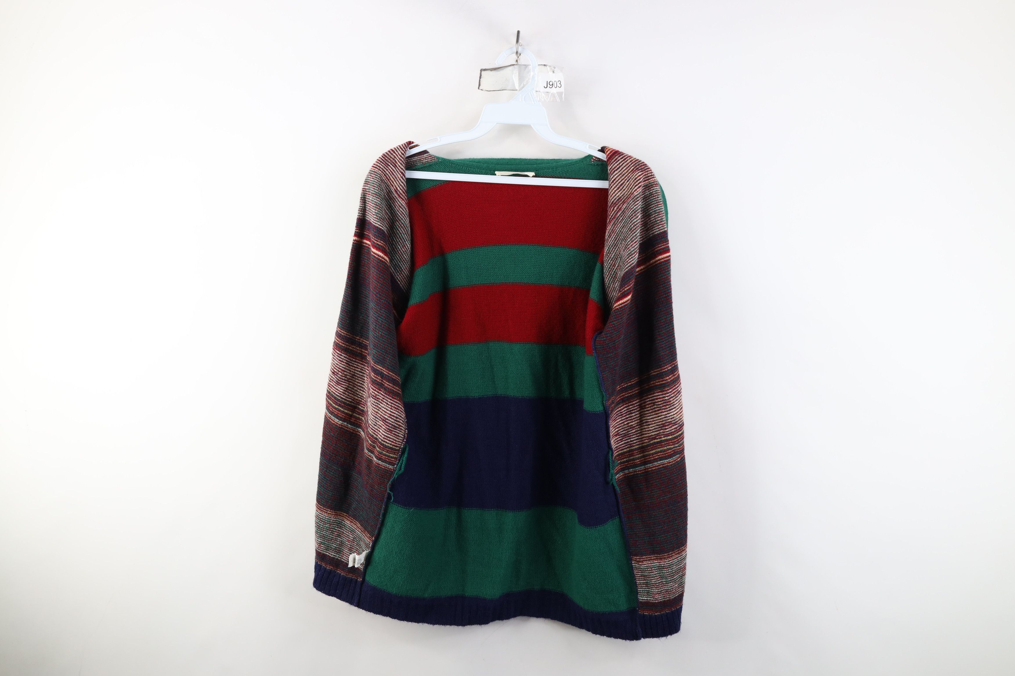 Vintage Vintage 70s Boho Chic Fair Isle Flared Sleeve Knit Sweater Size M / US 6-8 / IT 42-44 - 11 Thumbnail