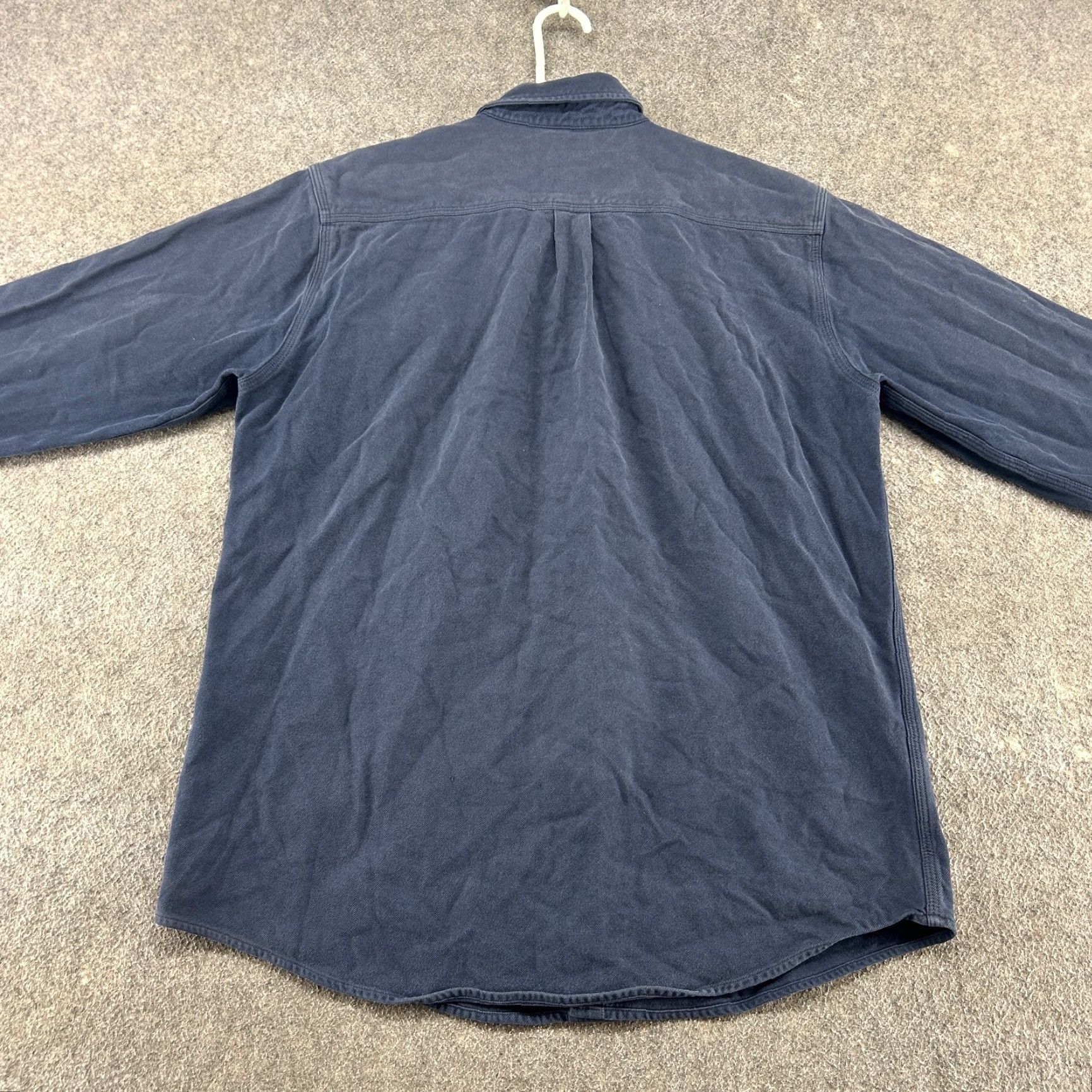 Carhartt VINTAGE Carhartt Shirt Mens L Blue Navy Button Up Long Sleeve Cotton Workwear Size US L / EU 52-54 / 3 - 7 Thumbnail