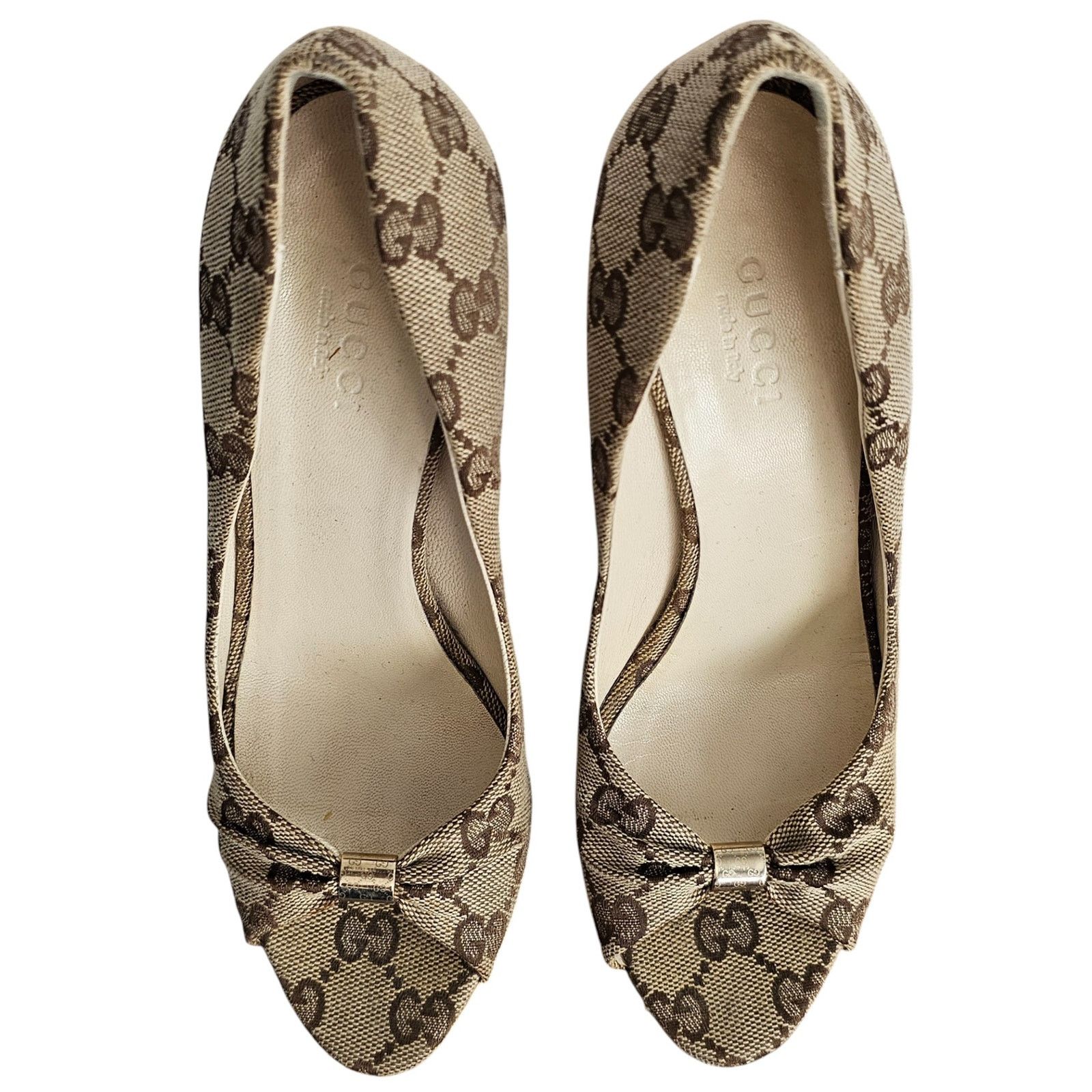 Gucci Gucci GG canvas peep-toe Cyprus cork wedge Size 5B Size US 5 / IT 35 - 4 Thumbnail