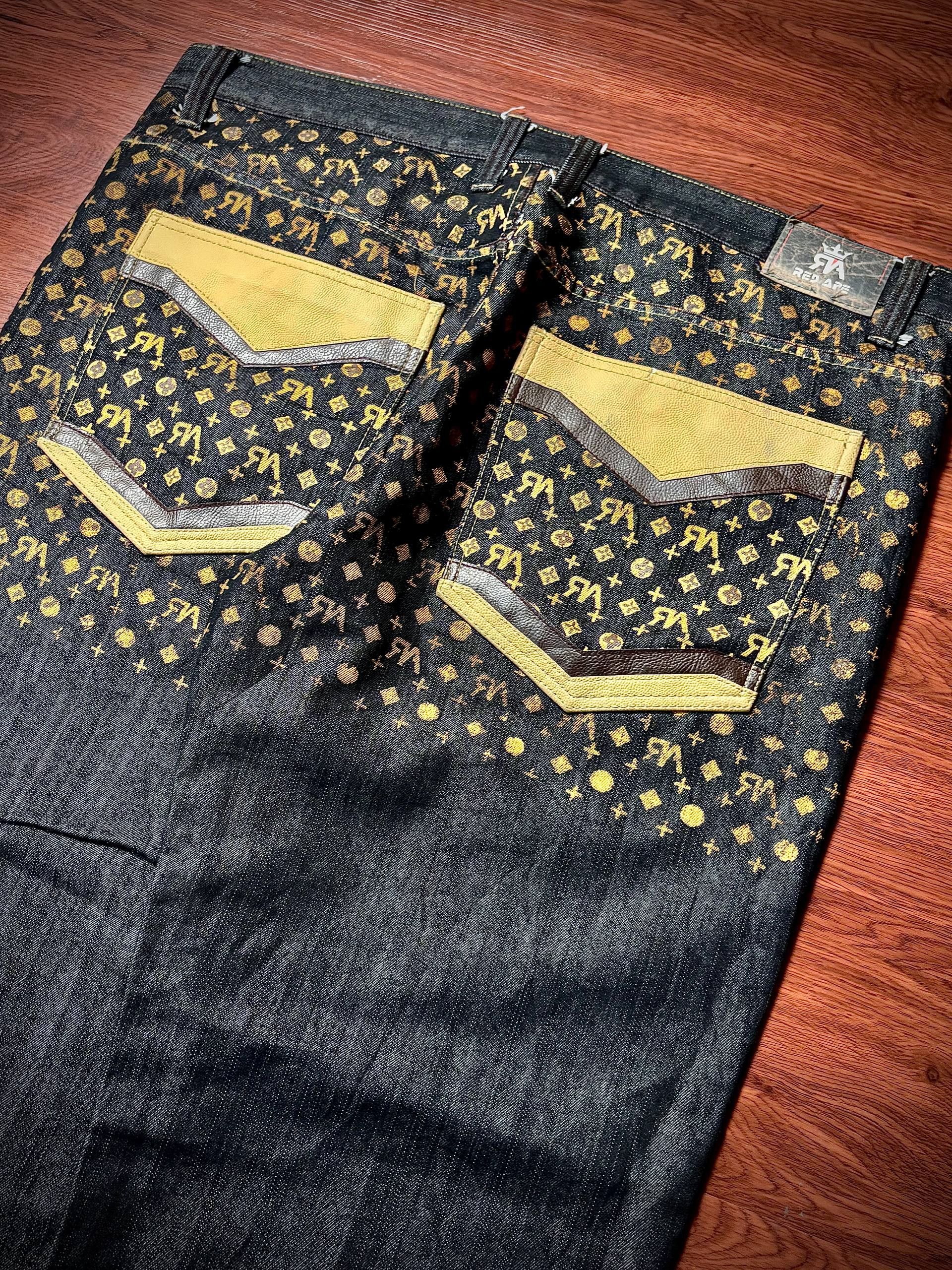 JNCO Vintage Monogram Nova Red Ape Limited Edition Denim Pants Size US 44 / EU 60 - 2 Thumbnail