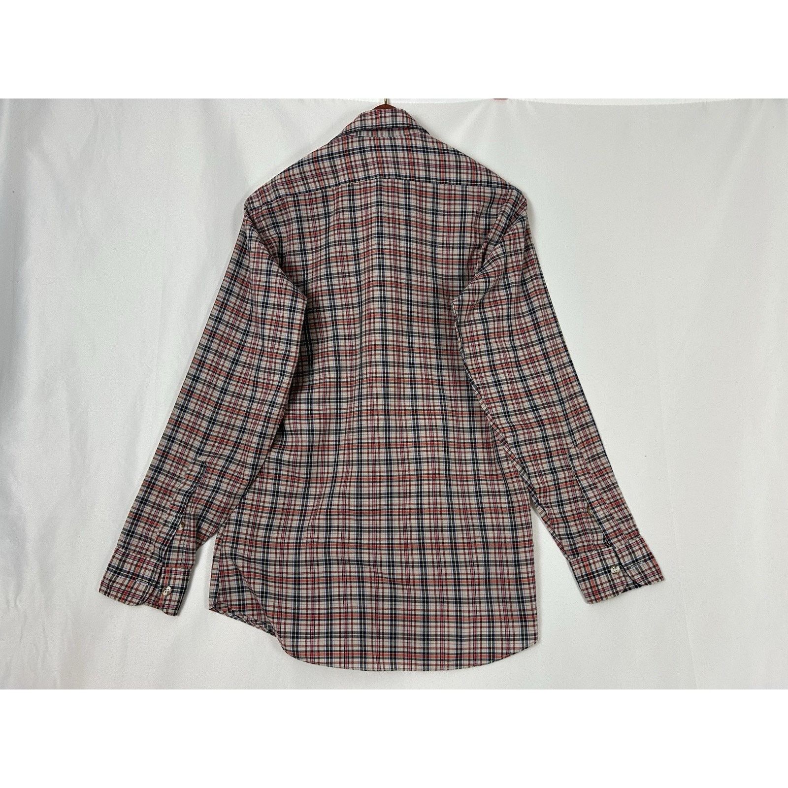 Levi's VTG Levis Mens M Red Blue Plaid Button Up LS Shirt White Tab Size US M / EU 48-50 / 2 - 4 Thumbnail