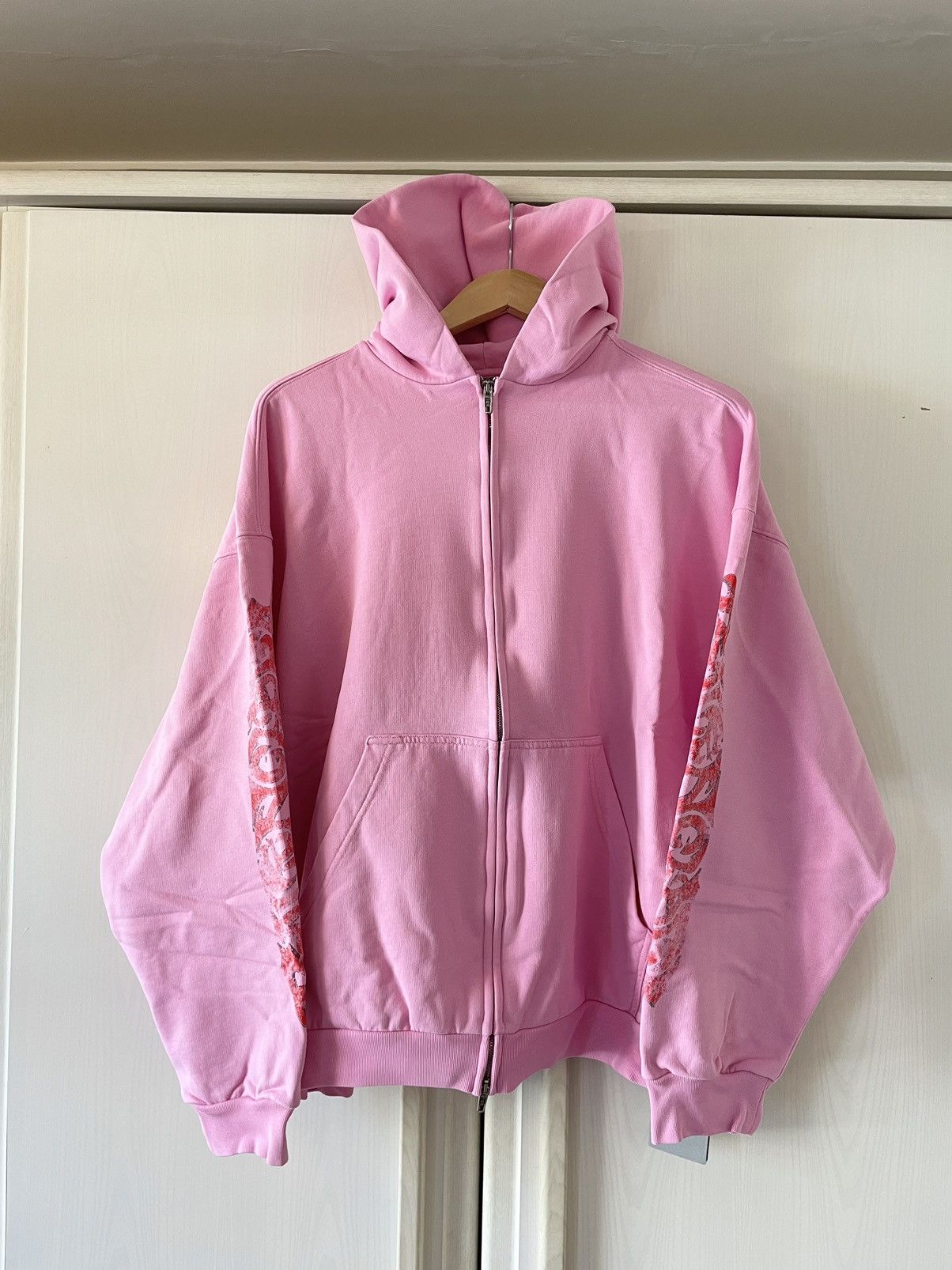 Pre-owned Balenciaga Offshore Ss24 Zip-up Hoodie New In Pink