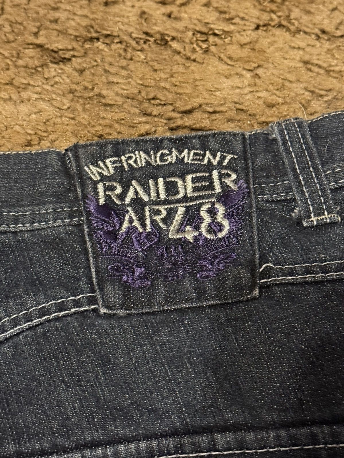 Vintage Raider Jean Co Baggy Dark Wash Embroidered Baggy Jeans 38X32 Size US 38 / EU 54 - 3 Thumbnail