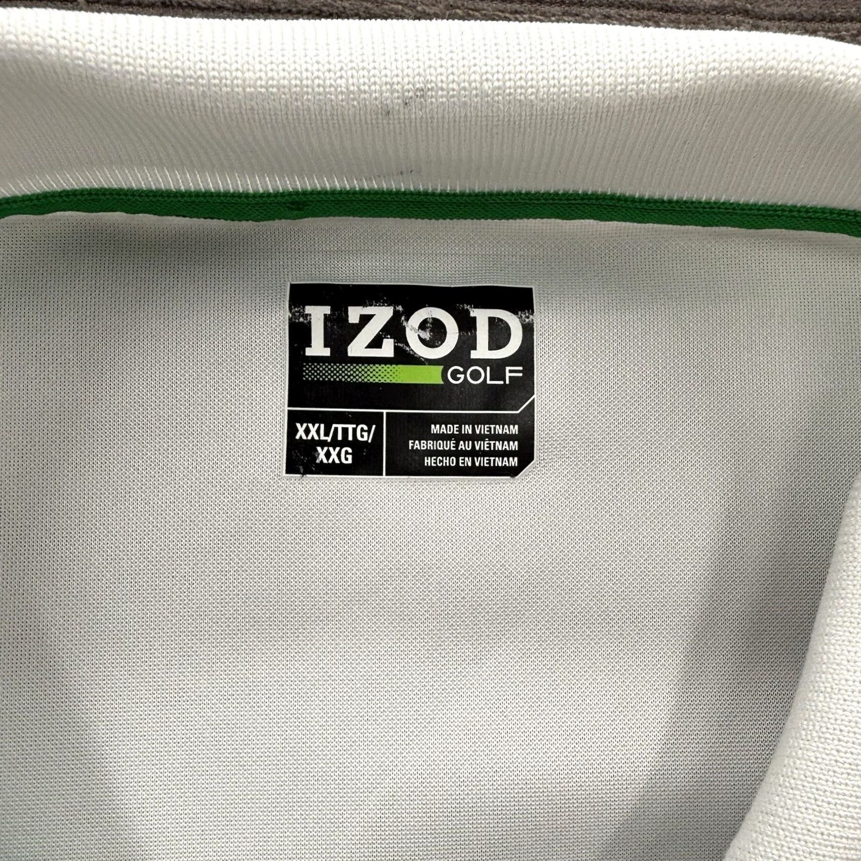 Izod IZOD Golf Polo Shirt Men 2XL White Polyester Outdoor Casual Short Sleeve Size US XXL / EU 58 / 5 - 4 Thumbnail