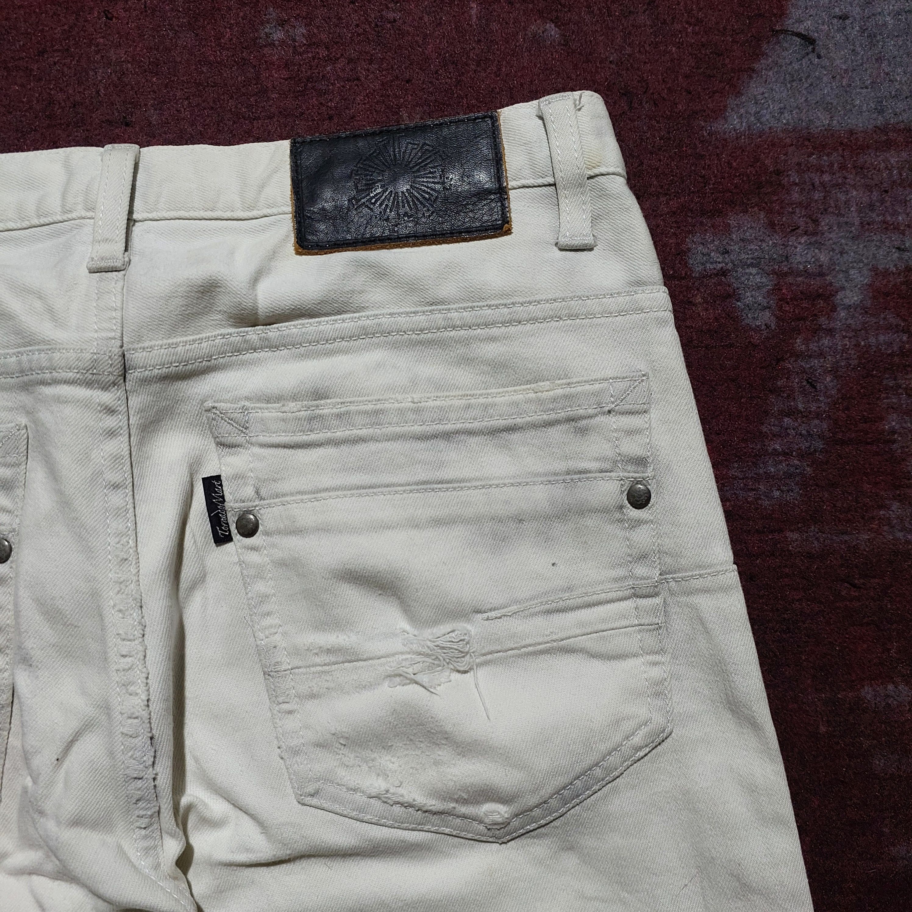Tornado Mart Tornado Mart Japan distressed white denim pants Size US 30 / EU 46 - 7 Thumbnail