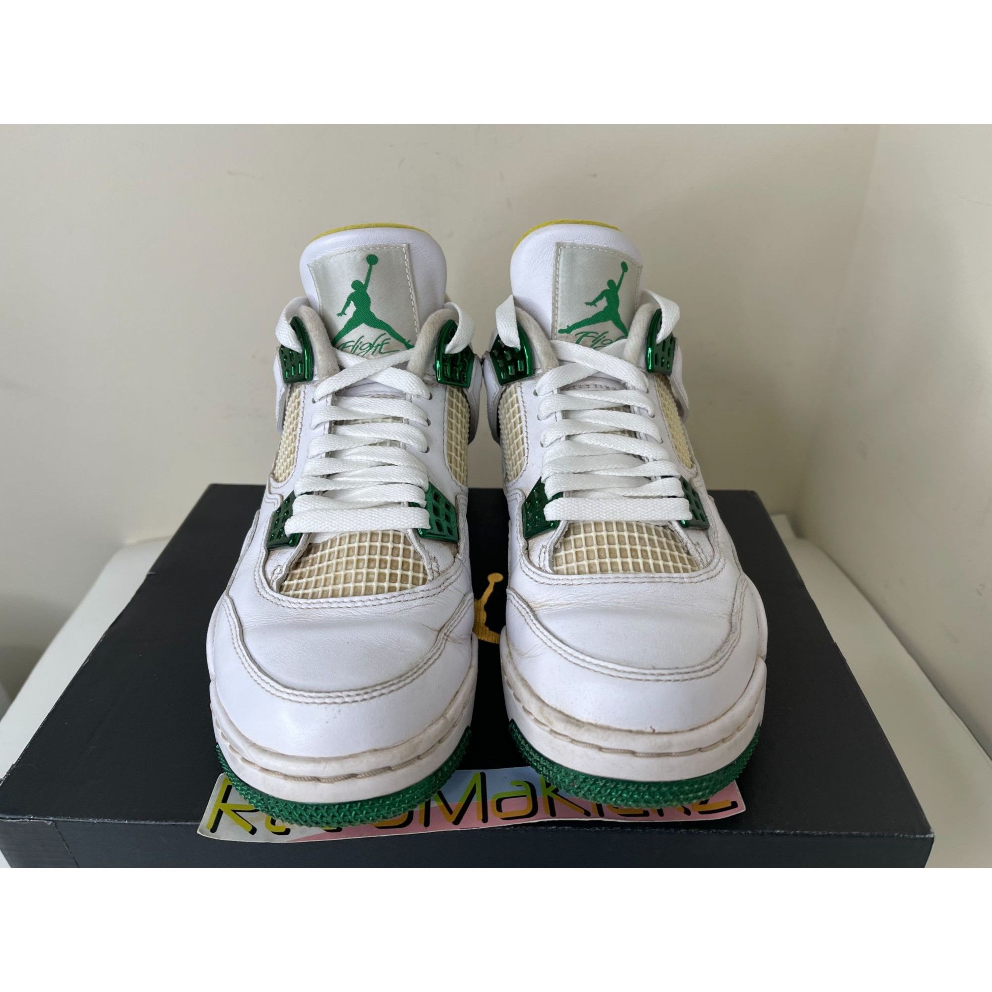 Jordan Brand Jordan 4 IV NRG Golf White Green The Masters PRE OWNED Size US 7 / EU 40 - 2 Thumbnail