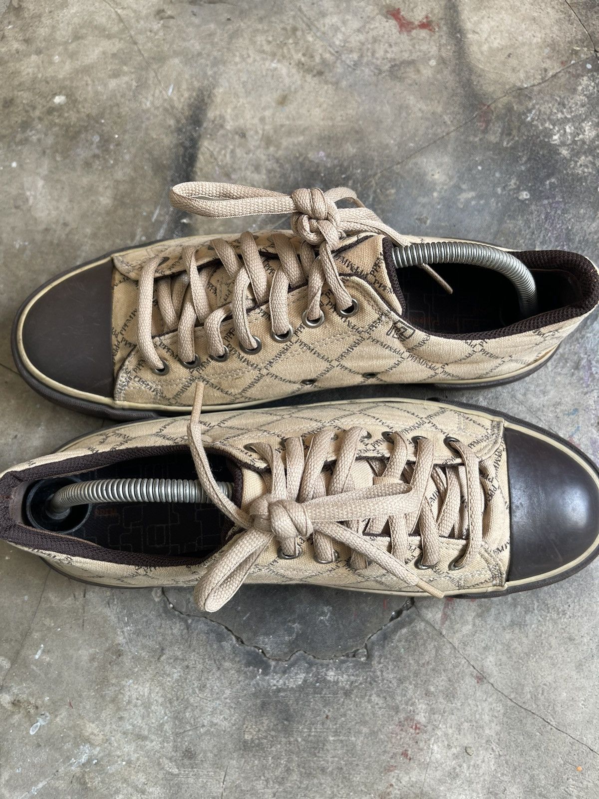 PPFM PPFM Monogram Low Top Sneakers Size US 10 / EU 43 - 2 Thumbnail