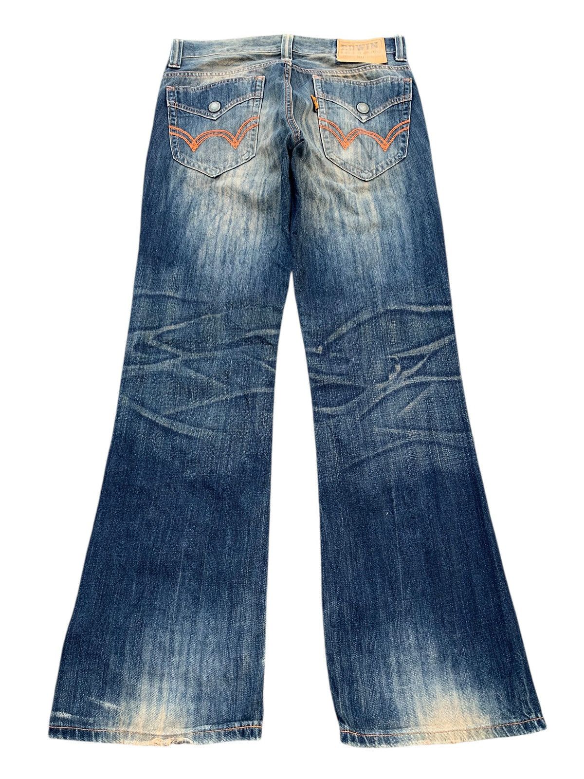 Edwin FLARE VINTAGE EDWIN NAVAJO RUSTY JAPANESE DISTRESSED DENIM Size US 34 / EU 50 - 4 Thumbnail