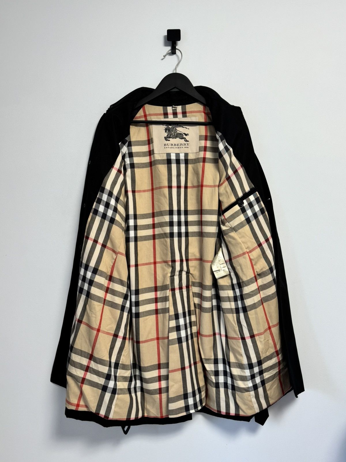 Burberry Burberry Trench Coat Luxury Monogram Black Nova Check Size US L / EU 52-54 / 3 - 1 Thumbnail