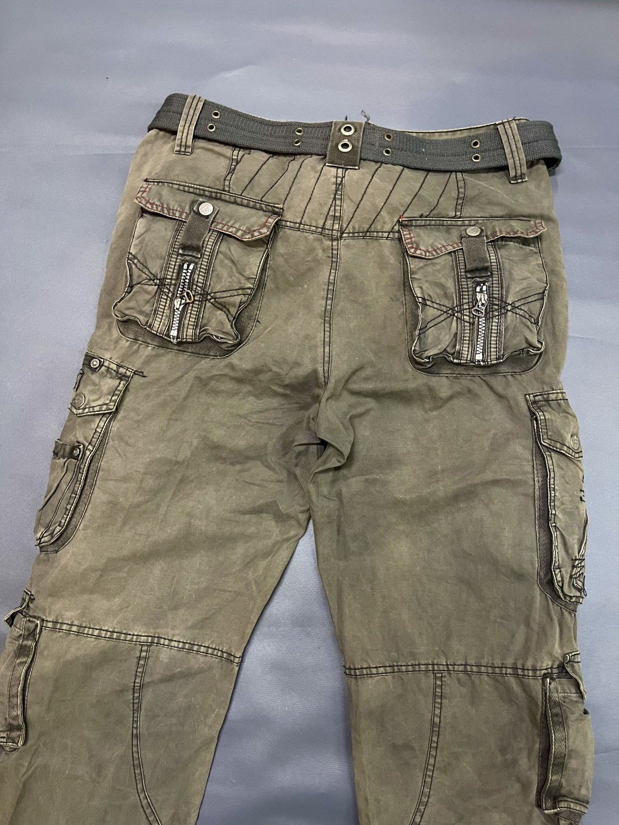 FUSAI MULTIPOCKET GREEN ARMY CARGO PANT