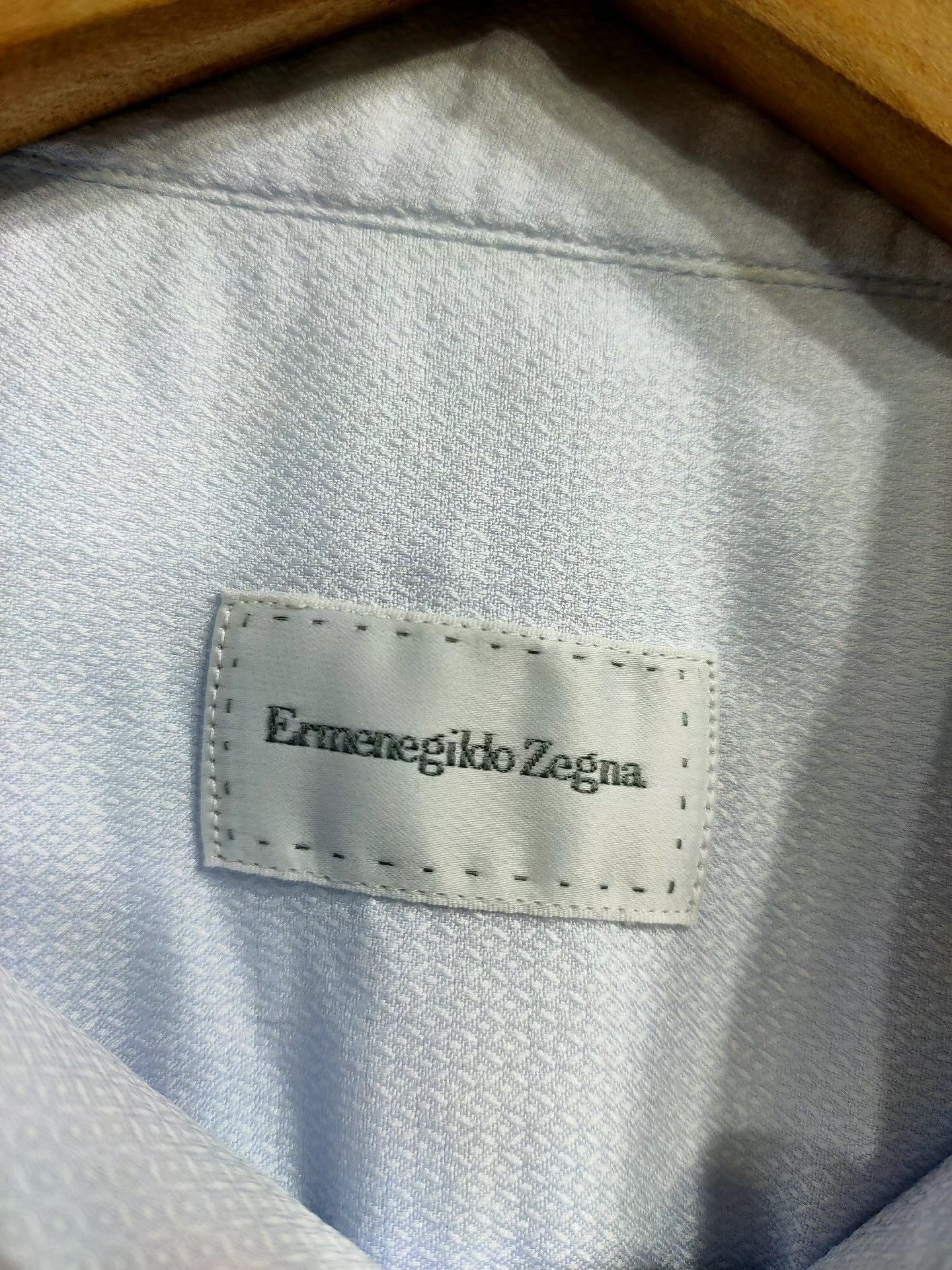 Ermenegildo Zegna Ermenegildo Zegna Blue Long Sleeve Business Shirt K29 Size US M / EU 48-50 / 2 - 2 Thumbnail