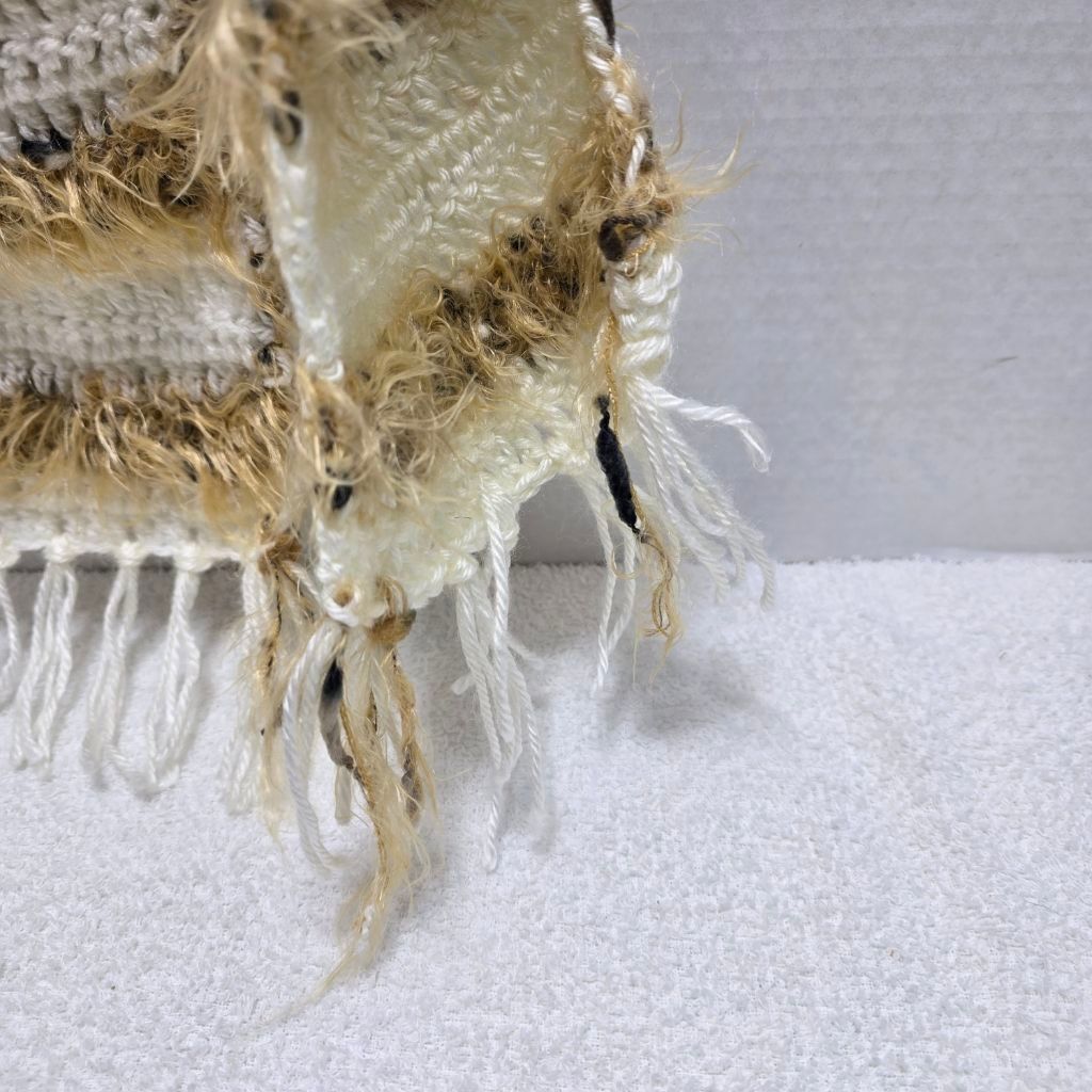 The Unbranded Brand Women's Unbranded White Brown Striped Knit Scarf One Size Size ONE SIZE - 3 Thumbnail