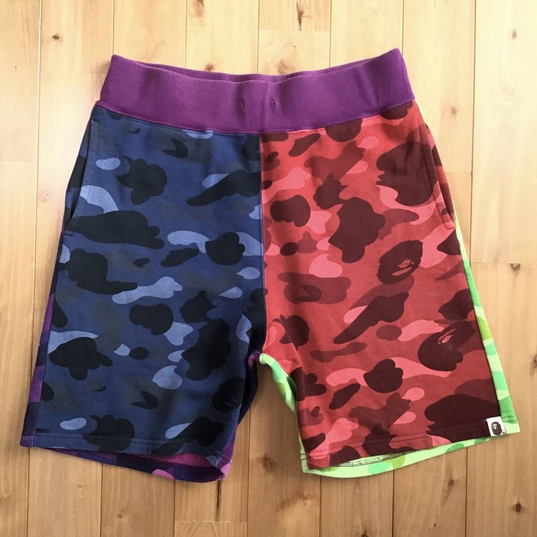 Bape BAPE Crazy camo sweat shorts a bathing ape ★size M Size US 32 / EU 48 - 2 Thumbnail