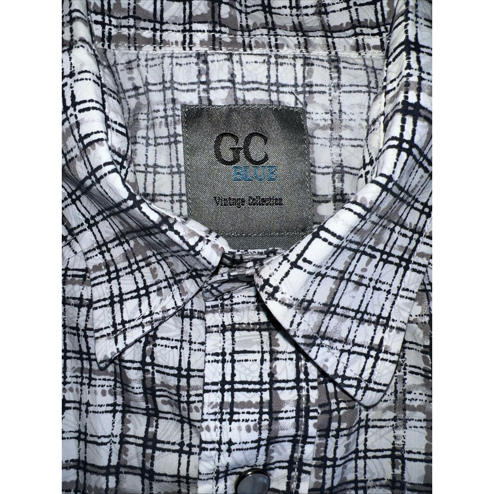 GCDS GC BLACK GRAY Shirt Mens MED Pearl Snap Vintage Collection Size US M / EU 48-50 / 2 - 5 Thumbnail