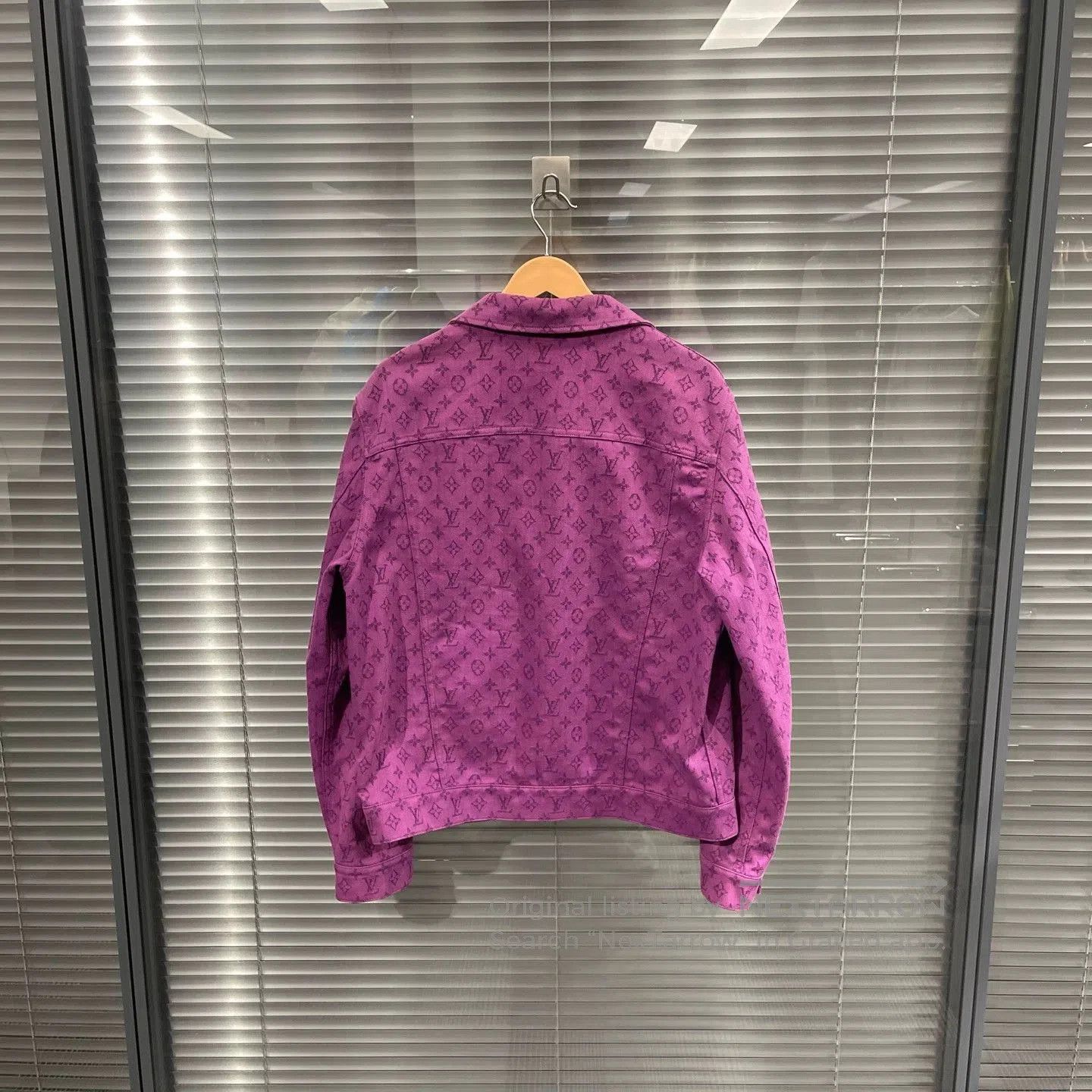 Louis Vuitton Purple Patterned Denim Jacket. Size US M / EU 48-50 / 2 - 2 Thumbnail