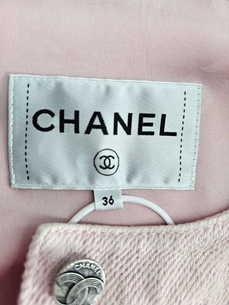 Chanel Chanel Solid color round-neck denim jacket Size XS / US 0-2 / IT 36-38 - 8 Thumbnail