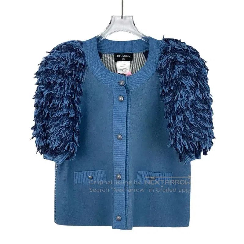 Chanel Chanel Blue Cotton Pullover Sweater for Women . Size M / US 6-8 / IT 42-44 - 1 Thumbnail