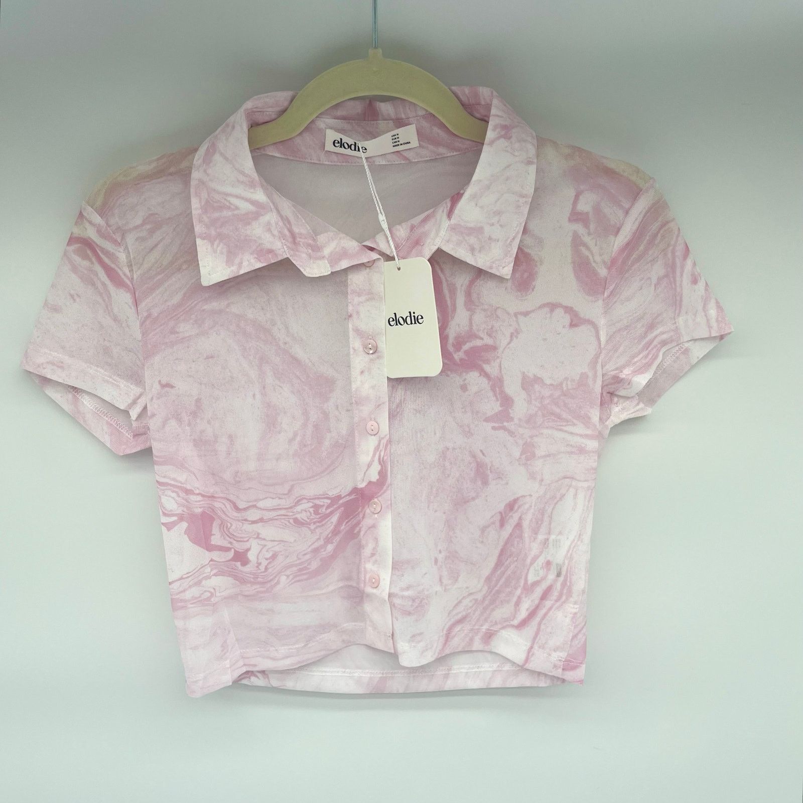Unknown London ELODIE NWT Pink Mesh Crop Top, Size Medium Size M / US 6-8 / IT 42-44 - 3 Thumbnail