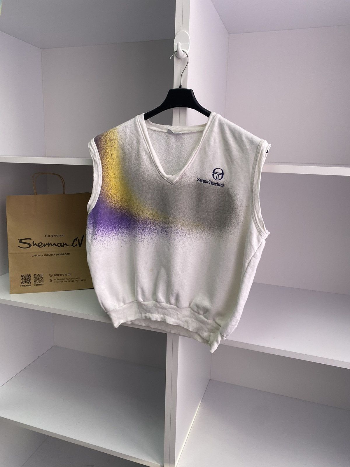 Sergio Tacchini × Vintage Vintage Sergio Tacchini Sweater Italy Casual Tennis Vest Size US M / EU 48-50 / 2 - 3 Thumbnail