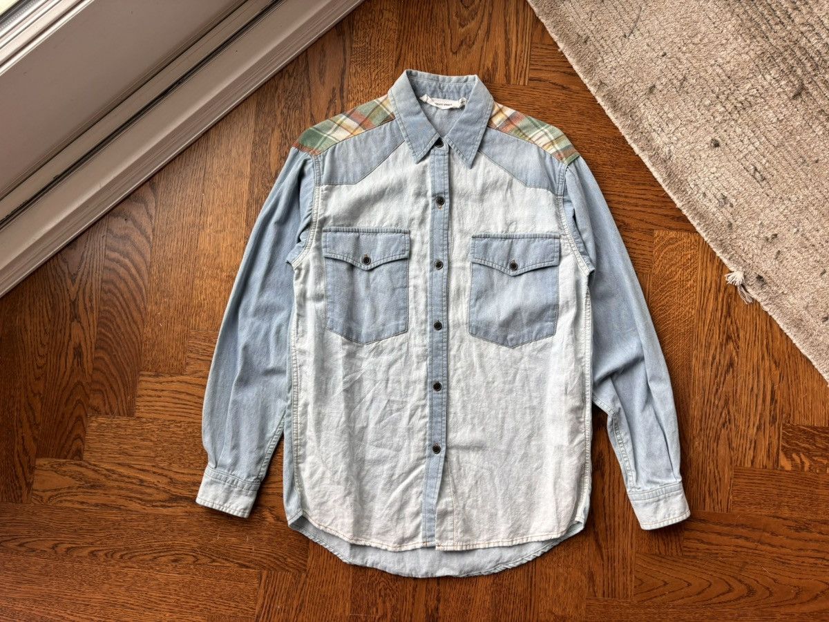 Designer × Isabel Marant Isabel Marant Etoile Chambray Denim Checker Flannel Shirt Size US XS / EU 42 / 0 - 7 Thumbnail
