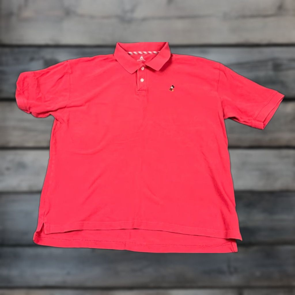 Disney Disney Parks Authentic Mickey Mouse Polo Shirt Men L Pink Cotton Polo Shirt Dark Pink 90s Cartoon Retro Embroidered Mickey Polo Short Sleeve Size US L / EU 52-54 / 3 - 1 Thumbnail