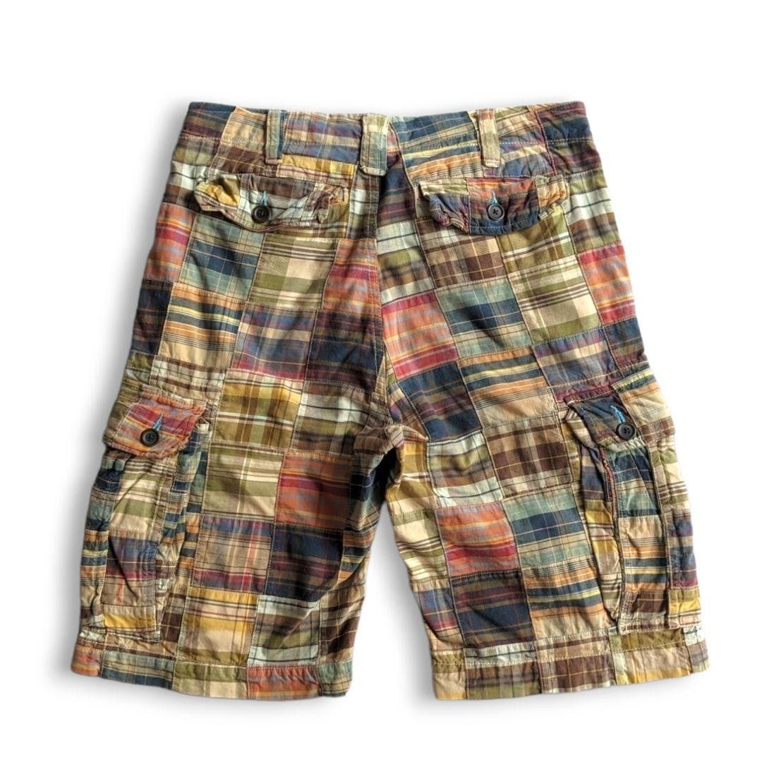 Zara Zara patchwork madras cargo shorts Size US 31 - 6 Thumbnail