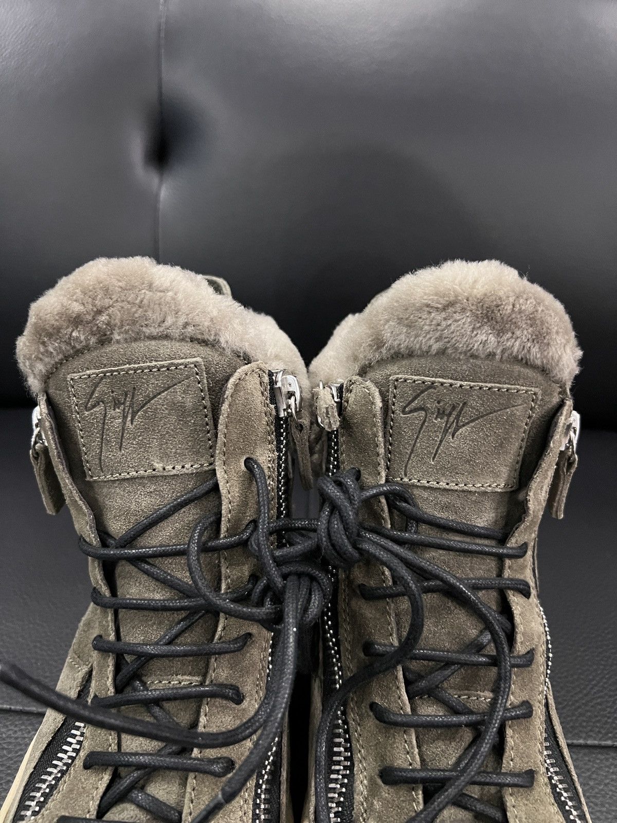 Giuseppe Zanotti Giuseppe Zanotti Shearling High-Top Sneakers Size US 7 / IT 37 - 5 Thumbnail
