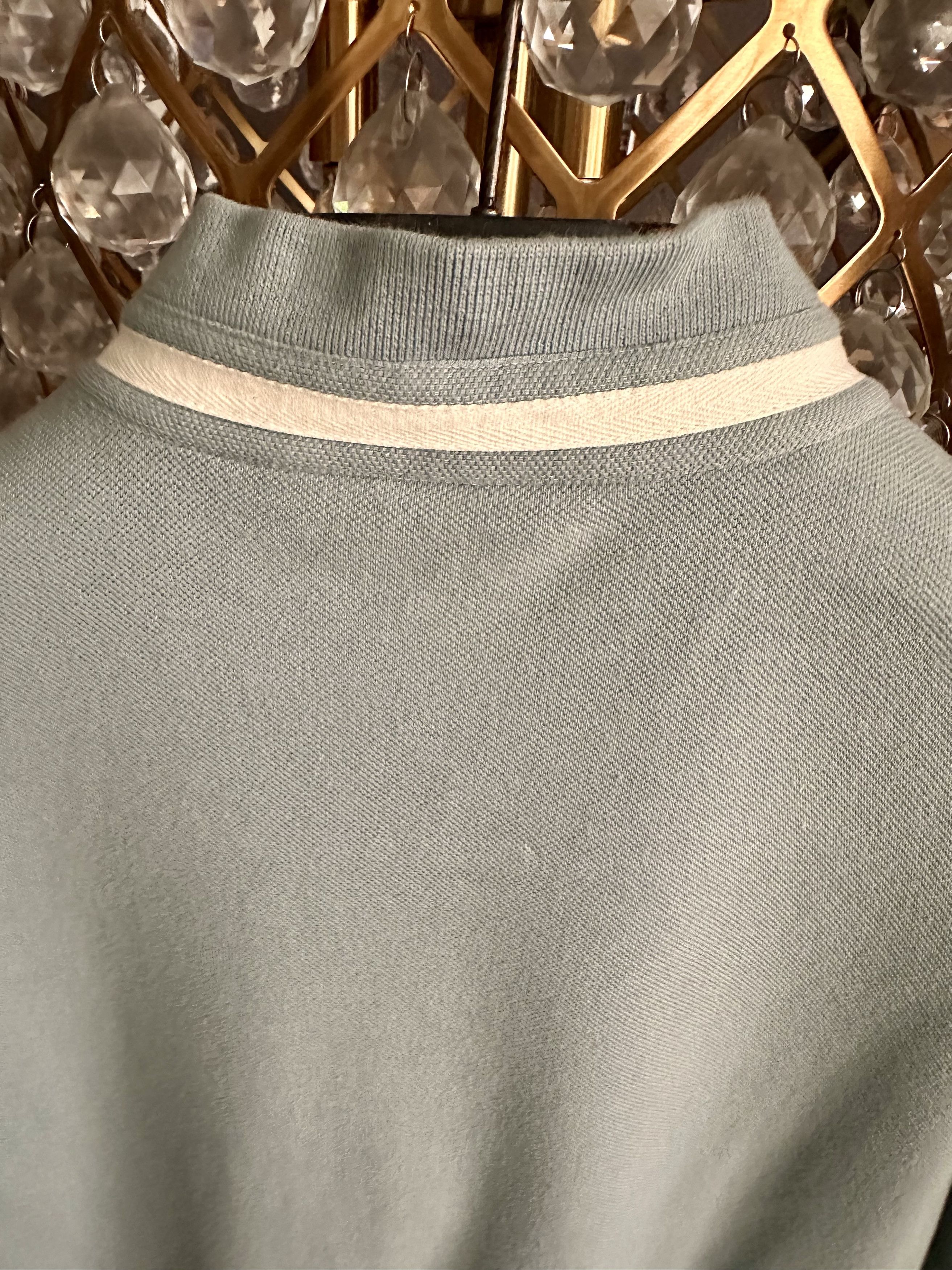Gucci Gucci Powder Blue Ribbed Stand Collar Polo Shirt Size US S / EU 44-46 / 1 - 6 Thumbnail