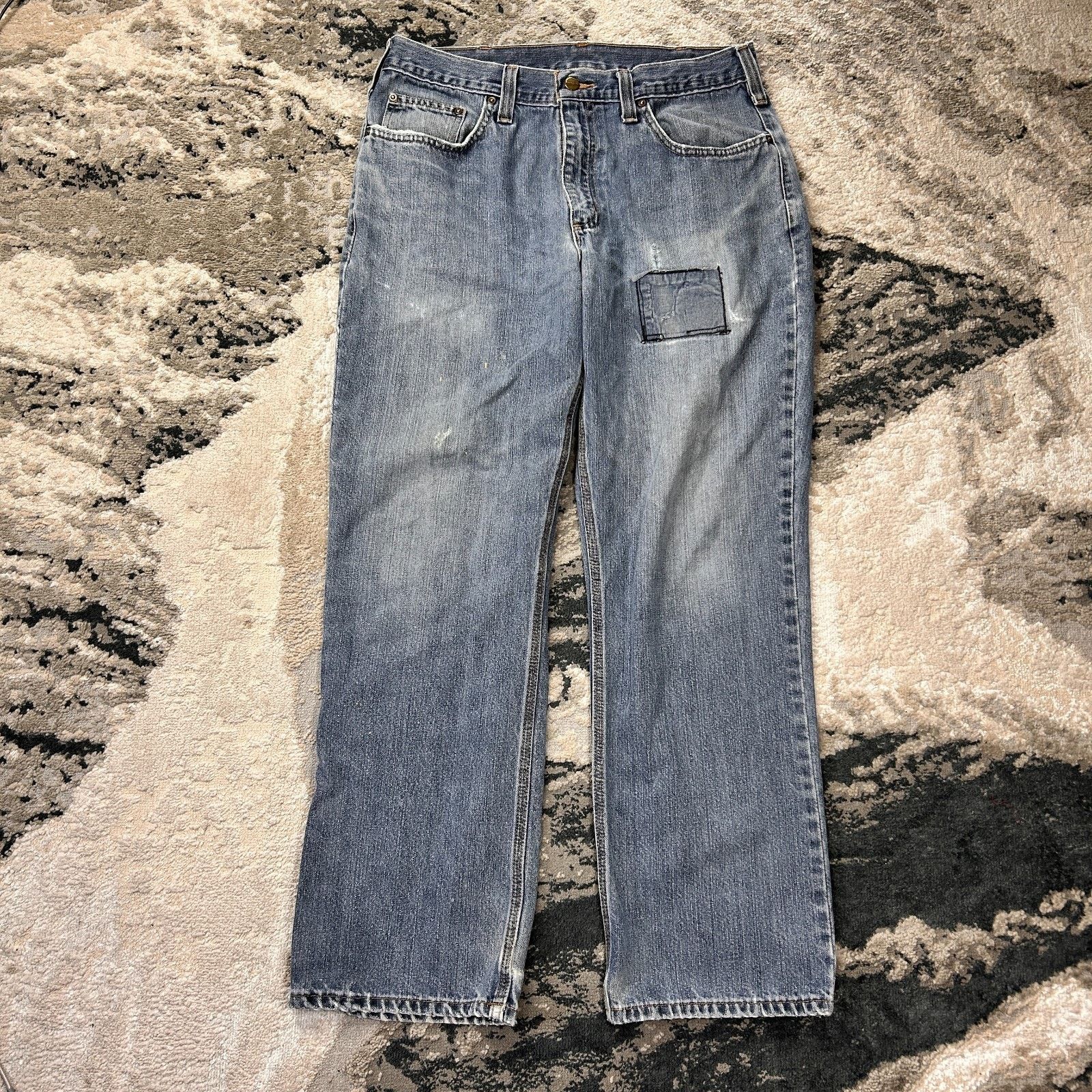 Carhartt Carhartt Holter Relaxed Fit Jeans Mens 34x30 Blue Denim Size US 34 / EU 50 - 1 Thumbnail