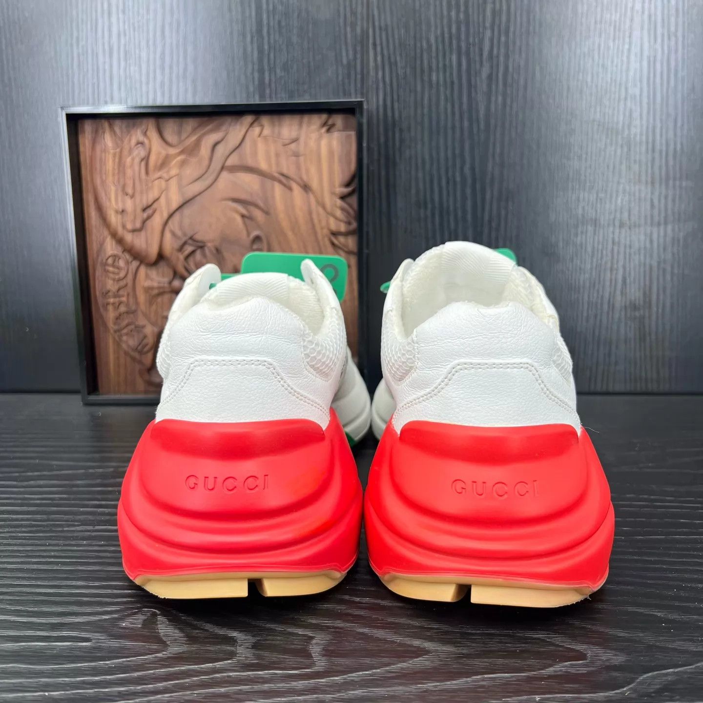 Gucci Gucci Rhyton White/Red/Green Sneakers UK5/39 Like New Size US 6 / EU 39 - 5 Thumbnail