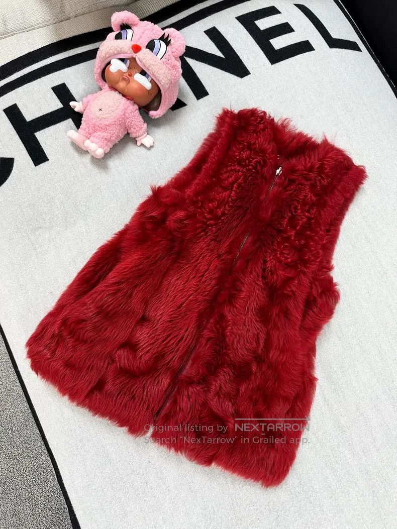Fendi Fendi Red Fur Lined Vest Double-Sided Wear Jacket Size XXS / US 00 / IT 34 - 1 Thumbnail