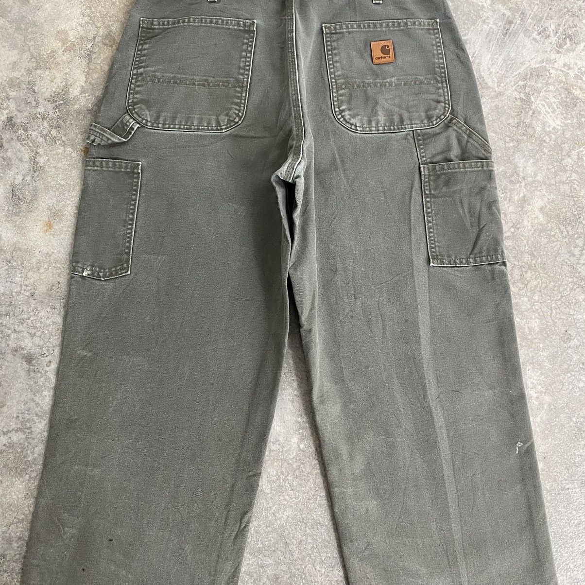 Carhartt Vintage Carhartt Moss Green Carpenter Workwear Pants Size US 34 / EU 50 - 19 Thumbnail
