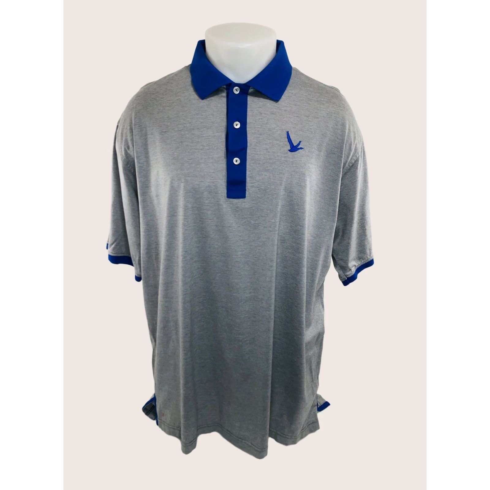 Peter Millar Peter Millar Embroidered Polo XL Shirt - Grey Goose Vodka Golf Men Mens Industrial Gray Blue Size US XL / EU 56 / 4 - 1 Thumbnail