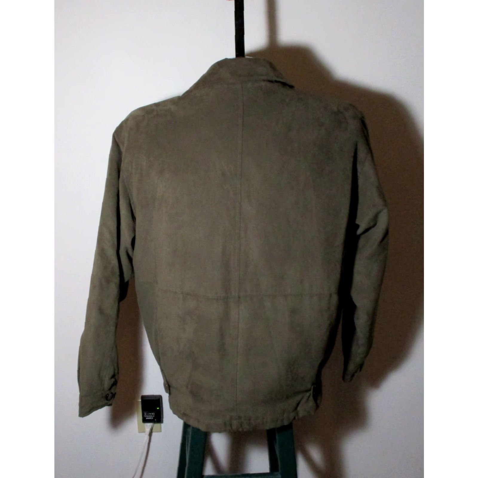 Vintage Helix Jacket Mens M Gray Full Zip Faux Leather Size US M / EU 48-50 / 2 - 5 Thumbnail