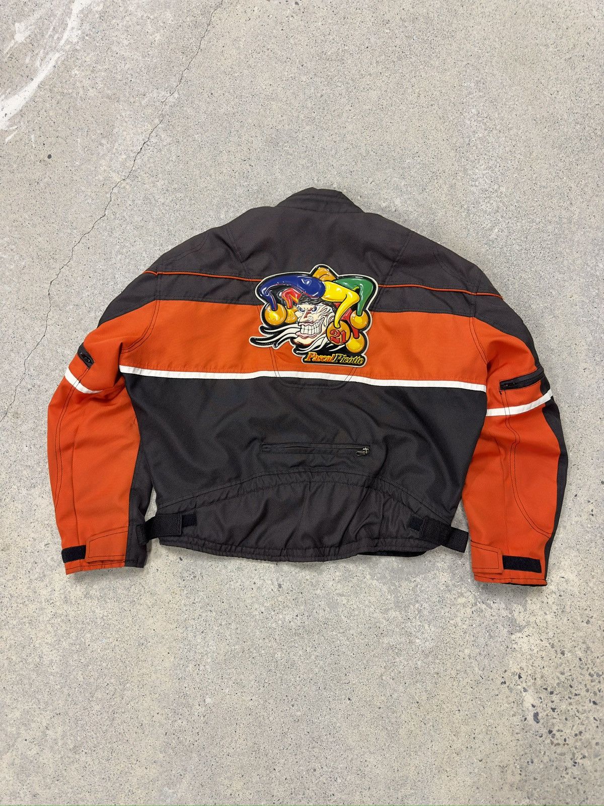 image of Vintage Pascal Picotte Motorcycle Jacket in Brown Orange, Men's (Size XL)