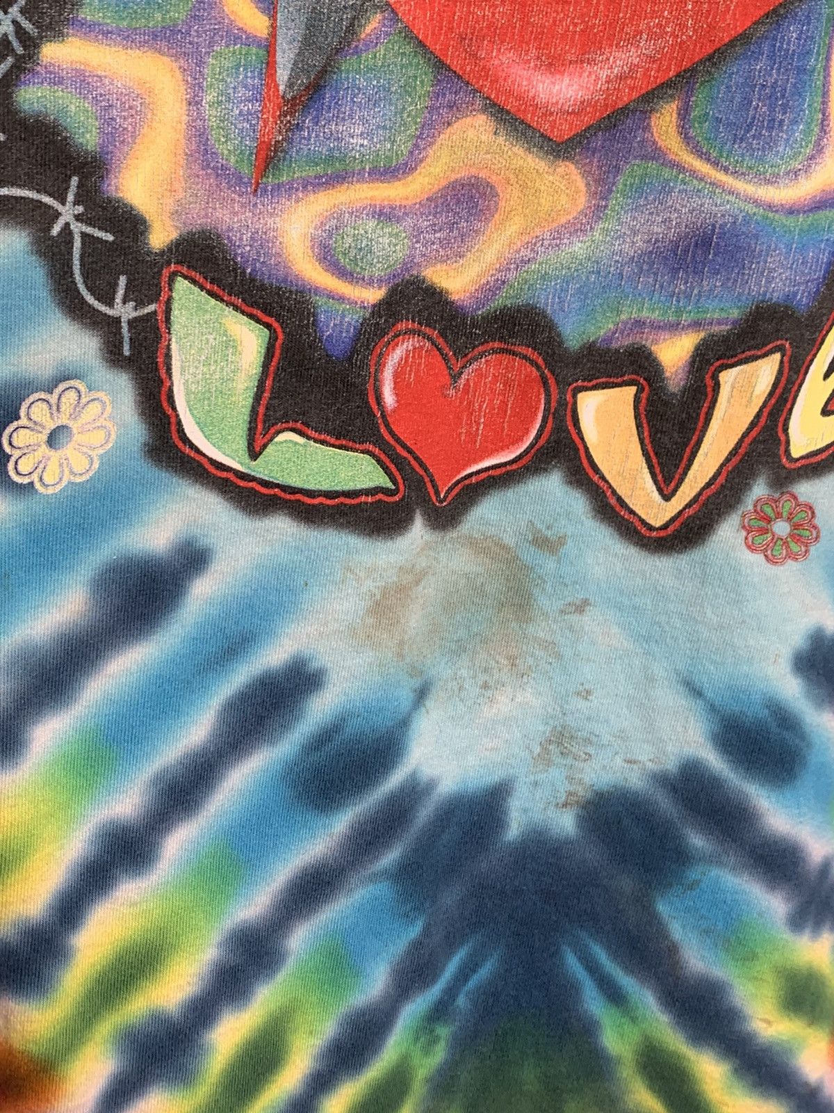 Vintage × WWE × WWF RARE Vintage 1997 Dude Love Mick Foley WWF WWE Tie Dye Shirt Size US XL / EU 56 / 4 - 5 Thumbnail