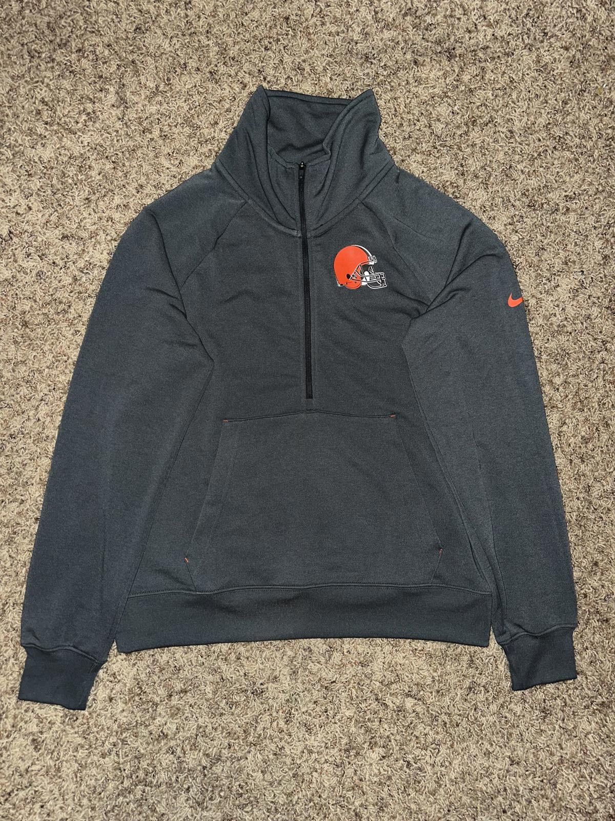 Nike Nike Women's Cleveland Browns Premium Raglan Performance Half-Zip Sweatshirt Size M / US 6-8 / IT 42-44 - 1 Thumbnail
