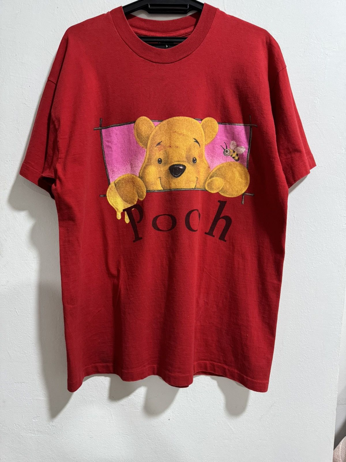 Other POOH VINTAGE PIECE RED TSHIRT SINGLE DINGLE STITCH Size US XL / EU 56 / 4 - 1 Thumbnail