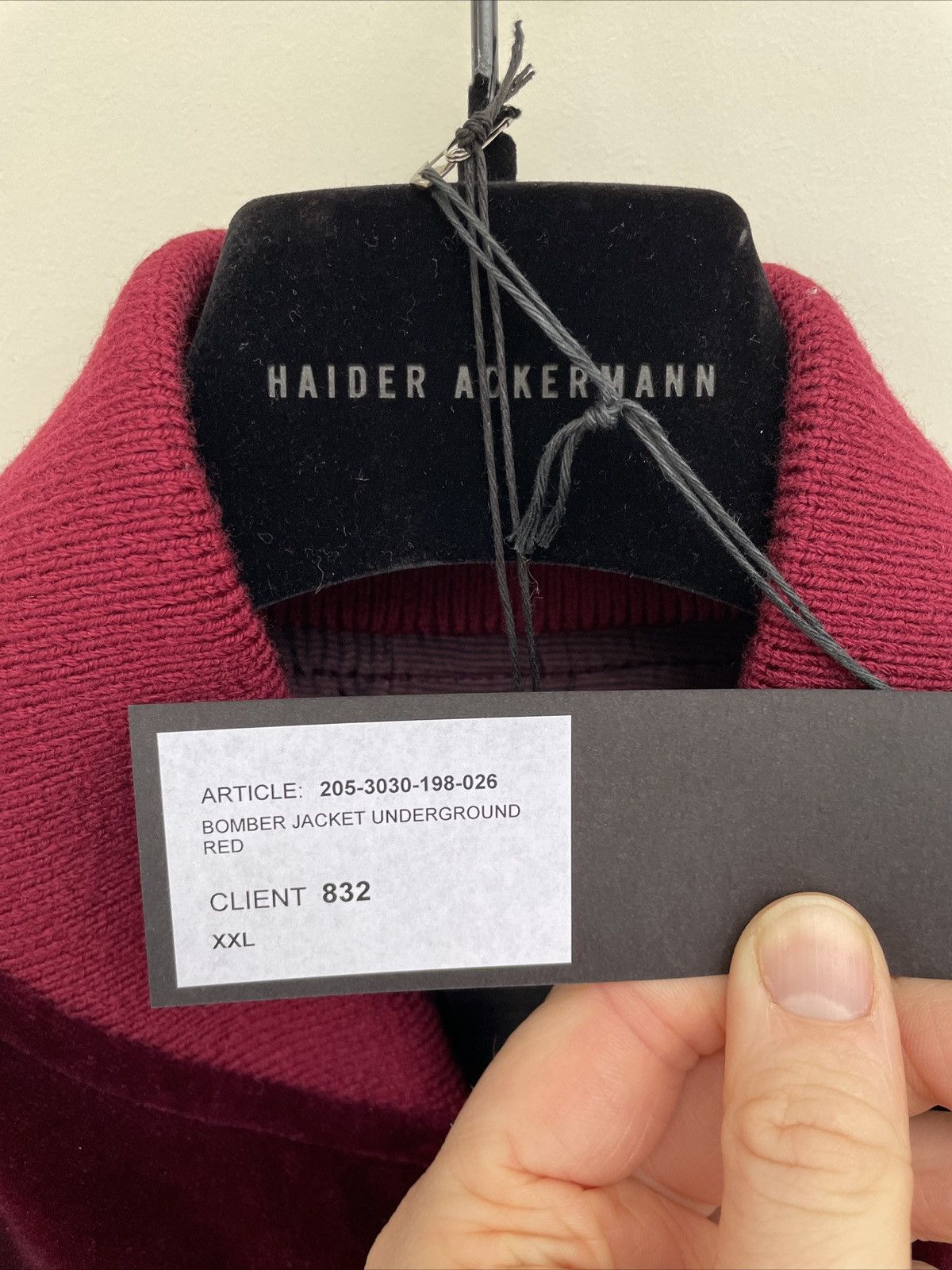 Haider Ackermann Rare Size Underground 2020 Burgundy Velvet Bomber Size US XXL / EU 58 / 5 - 3 Thumbnail