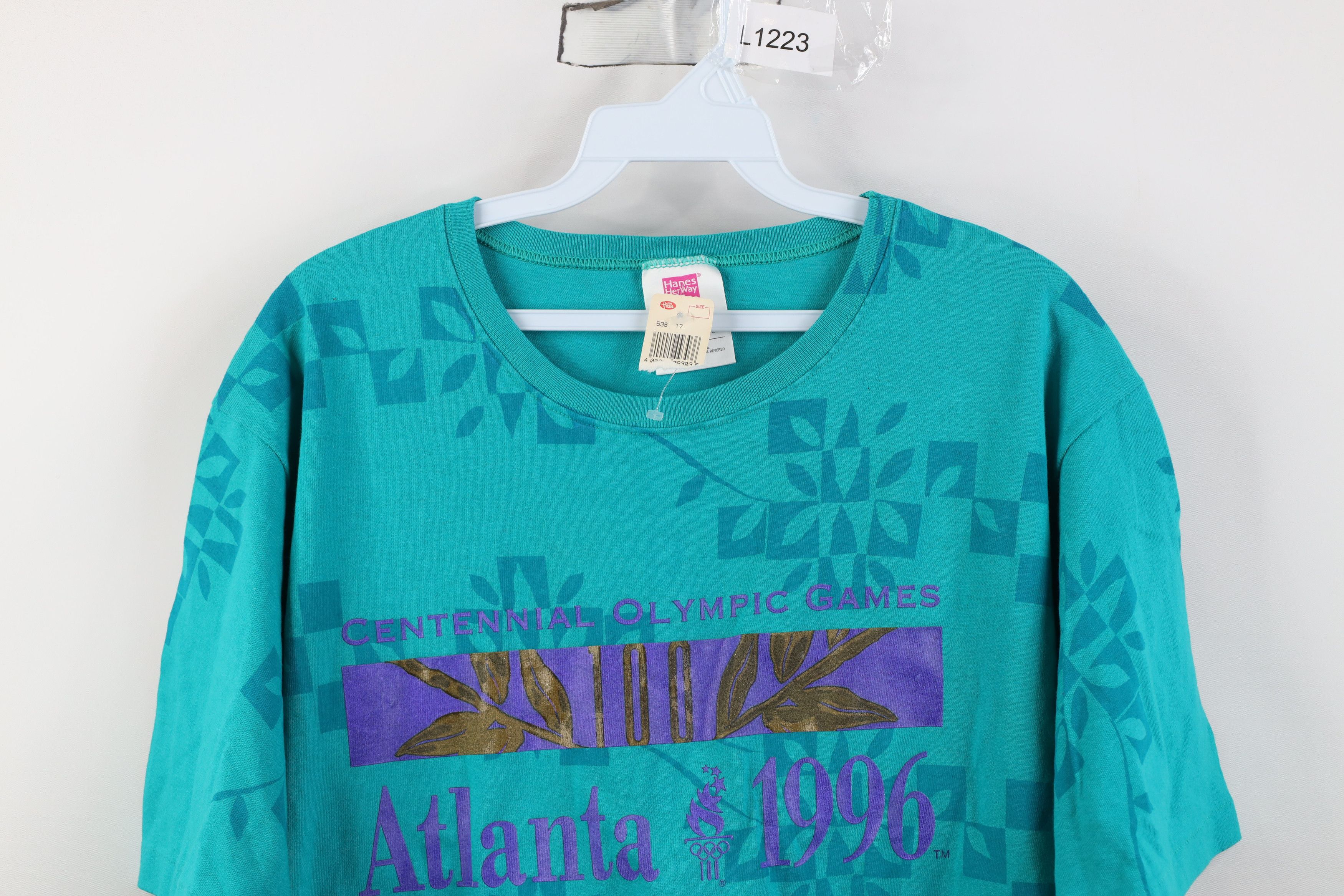 Vintage Deadstock Vintage 90s 1996 Atlanta Olympics Print T-Shirt Size L / US 10 / IT 46 - 2 Thumbnail