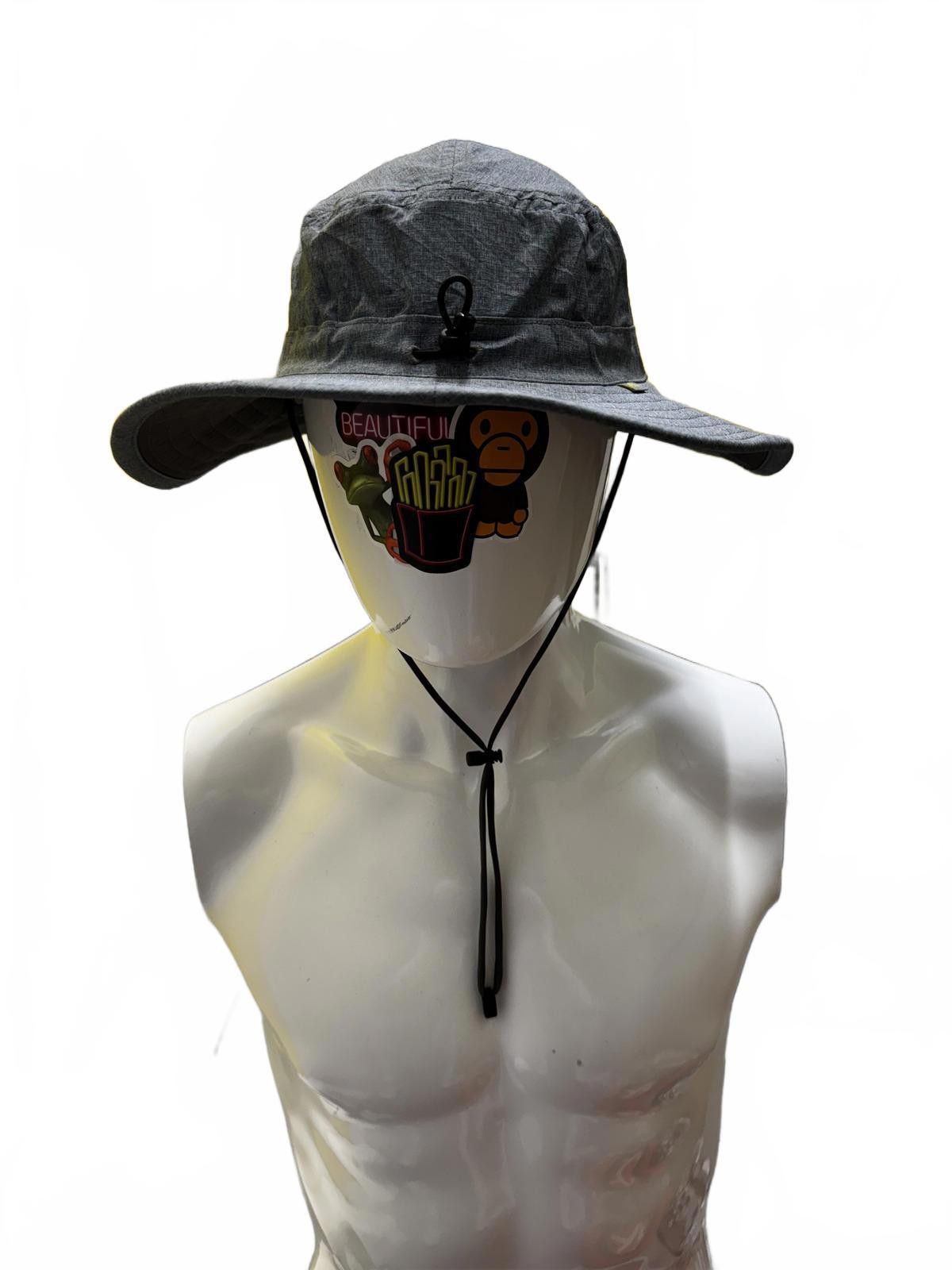 Unknown London Gray Outdoor Wide Brim Hat with Adjustable Chin Strap Size ONE SIZE - 2 Thumbnail