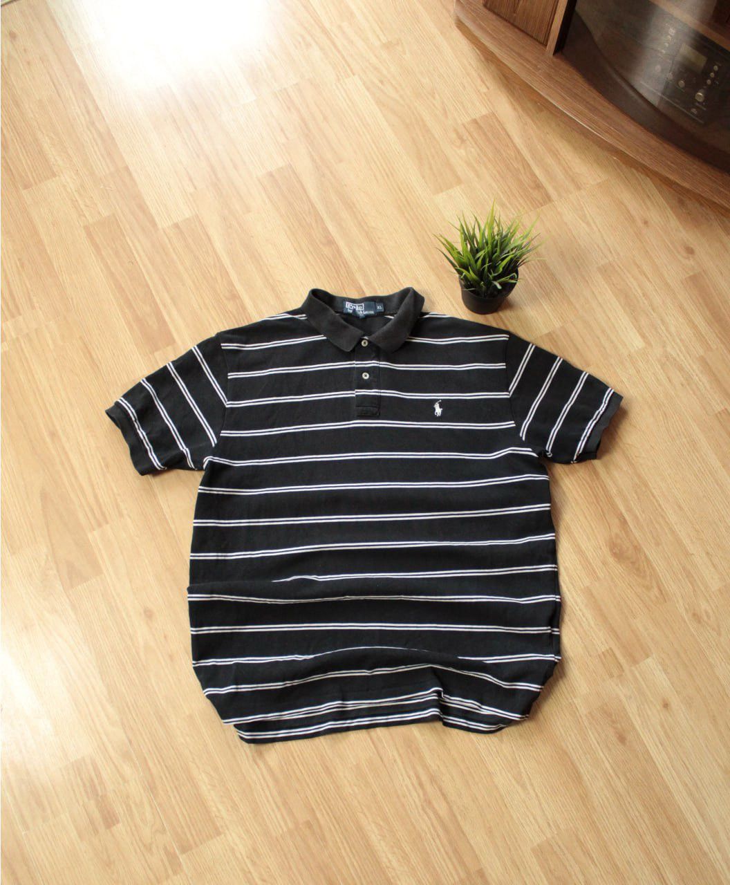 Polo Ralph Lauren × Vintage 🖤 Vintage Ralph Lauren Chief Keef Faded Polo Striped Shirt 🔥 Size US XL / EU 56 / 4 - 1 Thumbnail