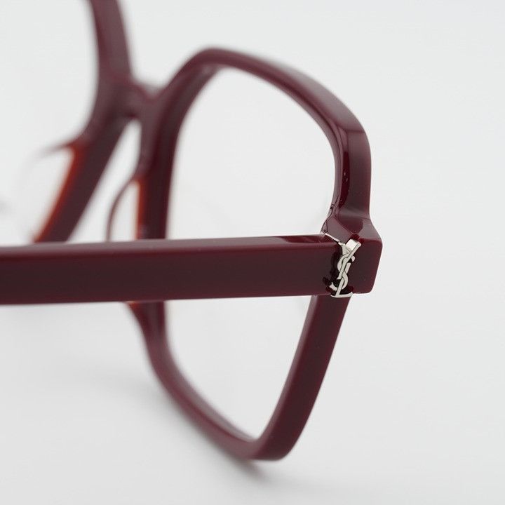 Gucci Saint Laurent SL M139 006 Square Eyeglasses Dark Red 54mm Size ONE SIZE - 10 Thumbnail